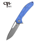 Free gift： 1pc mask CH 3509 LightWeight Geometric Pocket Knife With G10 Handle Stainless Steel D2 Blade Outdoor Camping EDC